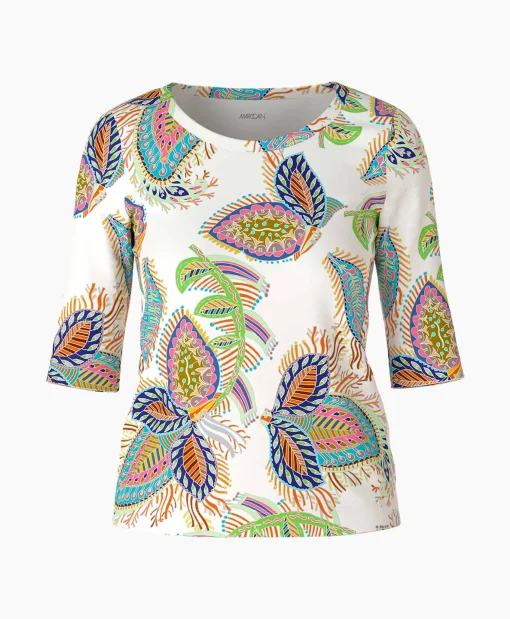 Dames Marccain Collectie T-Shirts & Tops*T-Shirt Wc 48.66 J47 Off White