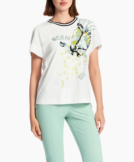 Dames Marccain Sport T-Shirts & Tops*T-Shirt Ws 48.06 J41 Off White