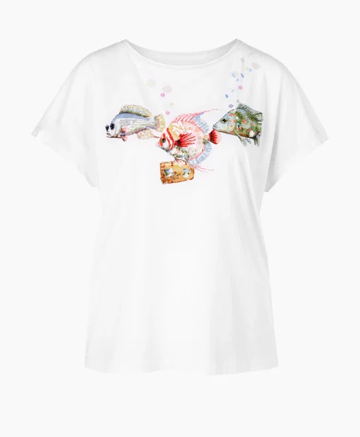 Dames Marccain Sport T-Shirts & Tops*T-Shirt Ws 48.58 J98 Wit