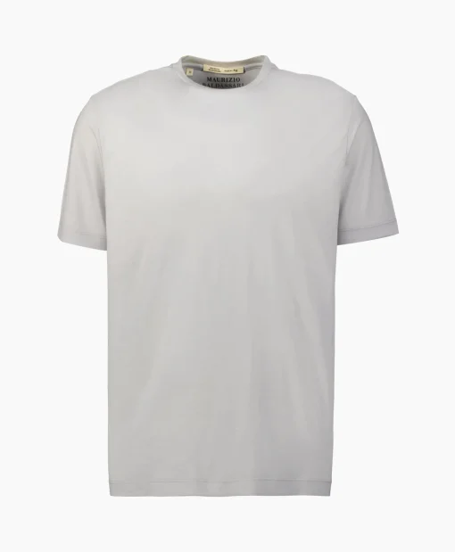 Heren Maurizio Baldassari T-Shirts*T-Shirt Korte Mouw Short Sleeves Beige