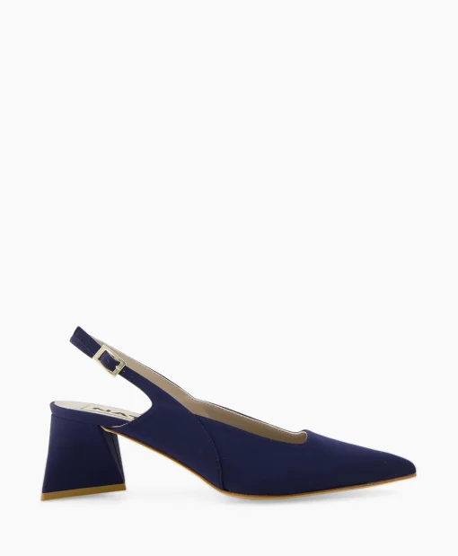 Dames Natan Schoenen Pumps*Pump Stretch Morelli 9 Blu Scuro Blauw