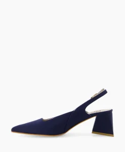 Dames Natan Schoenen Pumps*Pump Stretch Morelli 9 Blu Scuro Blauw