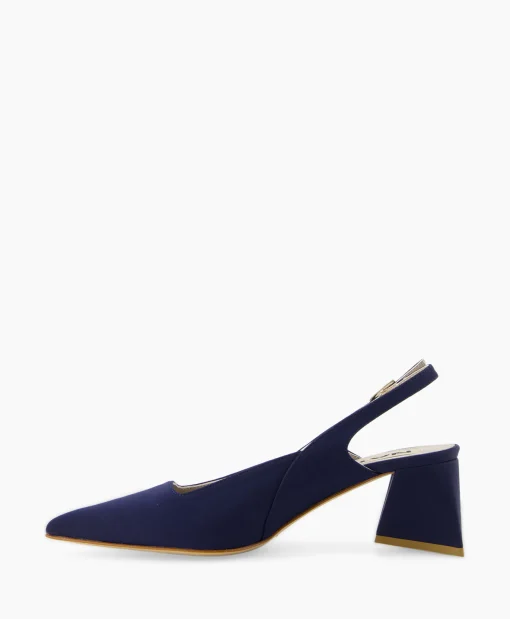 Dames Natan Schoenen Pumps*Pump Stretch Morelli 9 Blu Scuro Blauw