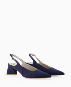 Dames Natan Schoenen Pumps*Pump Stretch Morelli 9 Blu Scuro Blauw