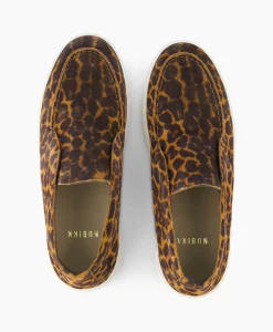 Dames Nubikk Instappers*Loafer Jiro Sua Bruin Dessin