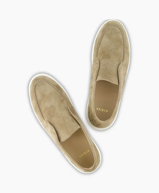 Heren Nubikk Instappers*Loafer Jiro Suo Taupe
