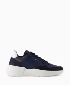 Heren Nubikk Sneakers*Sneaker Roque Road Curl Donker Blauw
