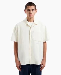 Heren Olaf Hussein Jassen*Overshirt Cotton Linen Ss Ecru