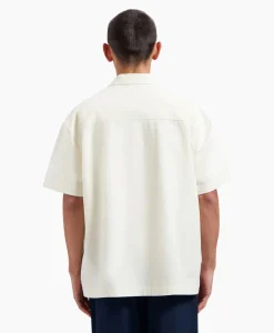 Heren Olaf Hussein Jassen*Overshirt Cotton Linen Ss Ecru