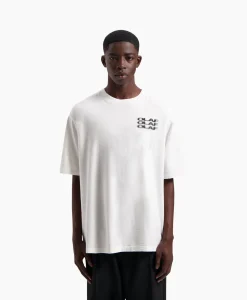 Heren Olaf Hussein T-Shirts*T-Shirt Blur Logo Wit
