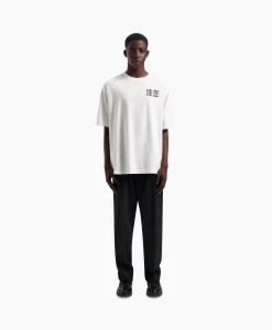 Heren Olaf Hussein T-Shirts*T-Shirt Blur Logo Wit