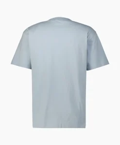 Heren Olaf Hussein T-Shirts*T-Shirt Korte Mouw Block Licht Blauw