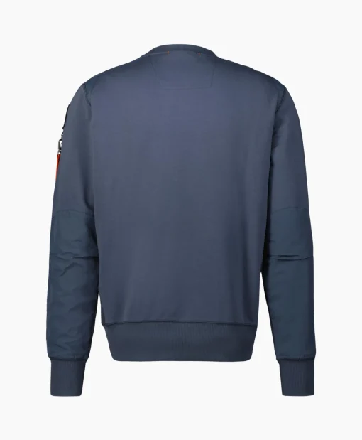 Heren Parajumpers Truien*Sweater Sabre Basic Donker Blauw