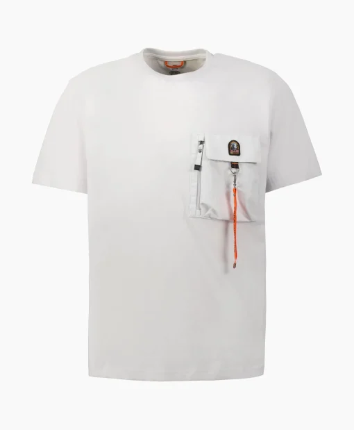 Heren Parajumpers T-Shirts*T-Shirt Korte Mouw Mojave Off White