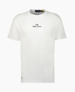 Heren Ralph Lauren T-Shirts*T-Shirt Korte Mouw Jersey Mid Logo Wit