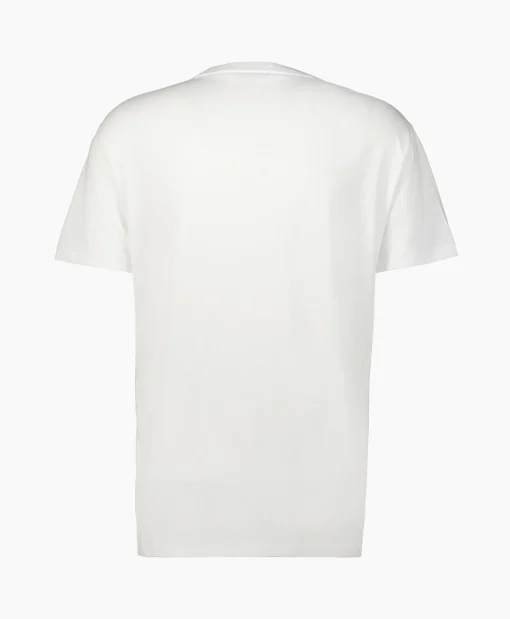 Heren Ralph Lauren T-Shirts*T-Shirt Korte Mouw Jersey Mid Logo Wit