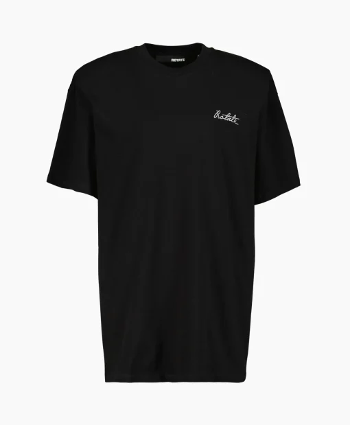 Dames Rotate T-Shirts & Tops*T-Shirt Korte Mouw Oversized Logo Zwart