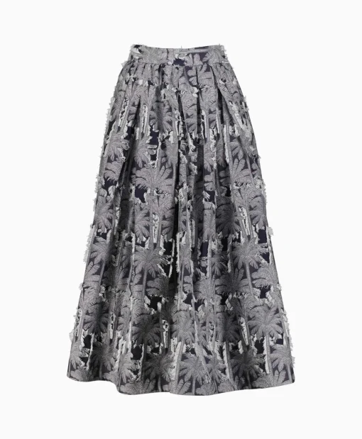 Dames Sara Roka Rokken*Midi Rok Divonne Grijs