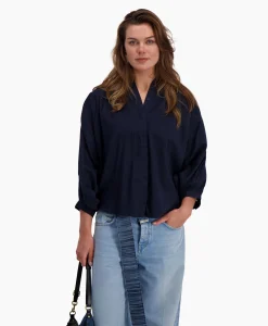 Dames Sea Me Happy Blouses*Blouse Balloon Donker Blauw