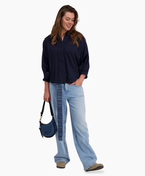 Dames Sea Me Happy Blouses*Blouse Balloon Donker Blauw