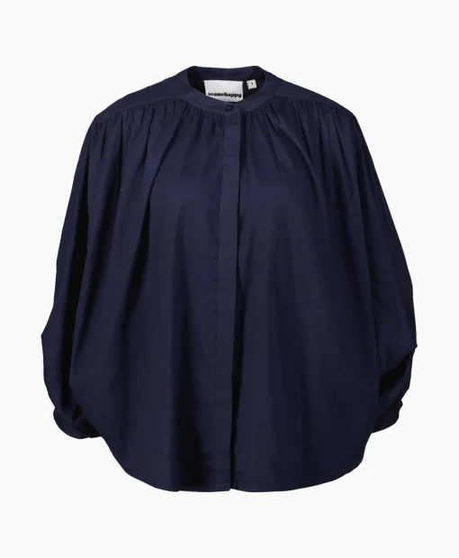 Dames Sea Me Happy Blouses*Blouse Balloon Donker Blauw