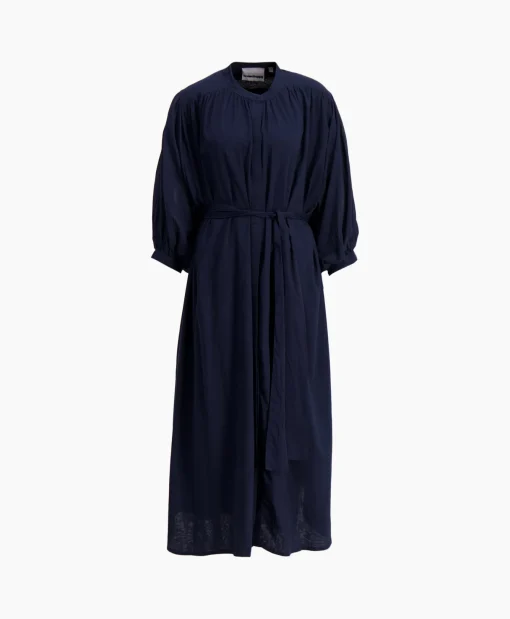 Dames Sea Me Happy Jurken*Maxi Jurk Balloon Long Double Layered Donker Blauw