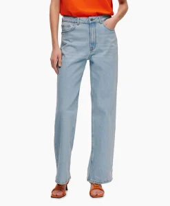 Dames Selected Femme Broeken*Jeans Alice-N Hw Wide Lon Sky Blue Jea Licht Blauw