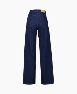 Dames Selected Femme Broeken*Jeans Marley-Bea Hw Mid Blue Wide Jean Blauw