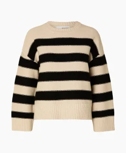 Dames Selected Femme Truien*Pullover Jill Ls Knit O-Neck Goud