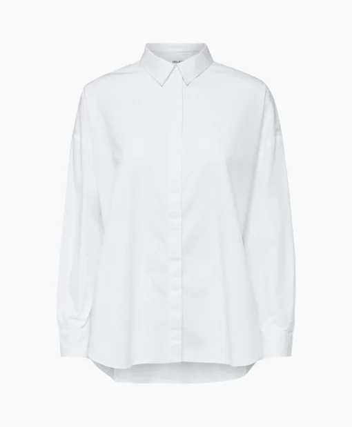 Dames Selected Femme Blouses*Blouse Hema Ls Shirt B Noos Wit