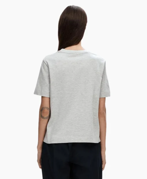 Dames Selected Femme T-Shirts & Tops*T-Shirt Essential Ssboxy Tee Noos Licht Grijs