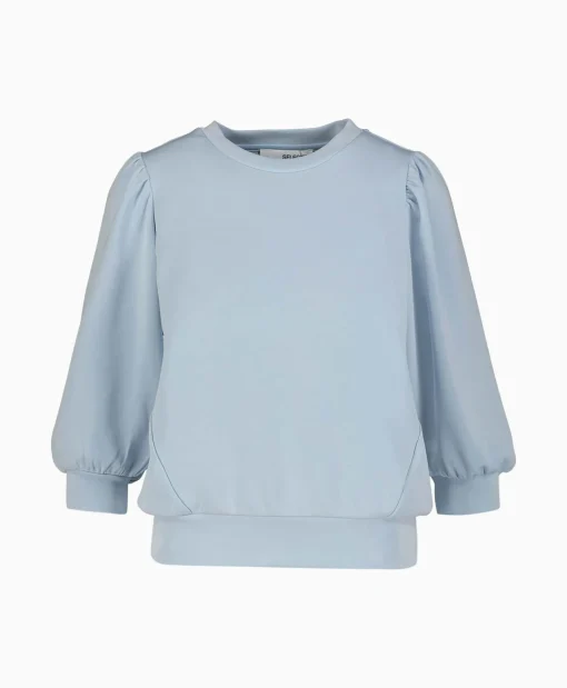 Dames Selected Femme Truien*Sweater Tenny 3/4 Sweat Top Noos Blauw