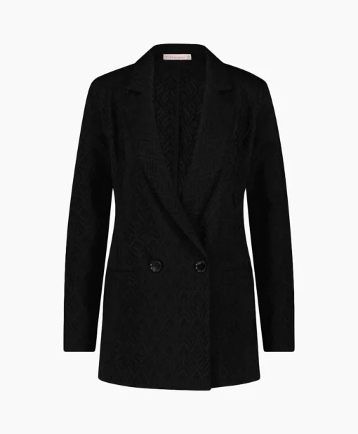 Dames Studio Anneloes Blazers*Blazer Sence Orn. Jacquard Zwart