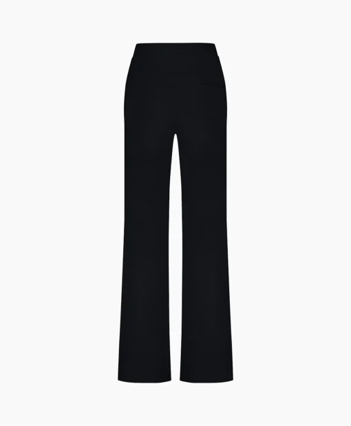 Dames Studio Anneloes Broeken*Broek Alex Bonded Mesh Trousers Zwart Dessin