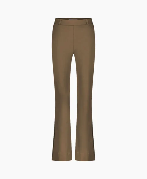 Dames Studio Anneloes Broeken*Broek Flair Bonded Trousers Bruin Dessin
