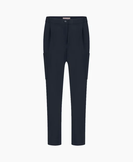 Dames Studio Anneloes Broeken*Broek Janneke Cargo Trousers Donker Blauw
