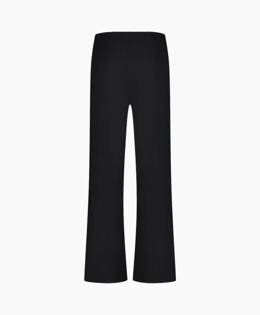 Dames Studio Anneloes Broeken*Broek Jessy Bonded Button Trousers Zwart Dessin