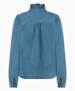 Dames Studio Anneloes Blouses*Broek Lola Embroidery Denim Blouse Jeans