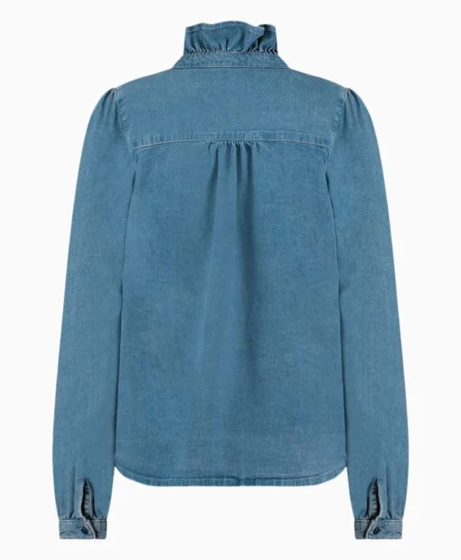 Dames Studio Anneloes Blouses*Broek Lola Embroidery Denim Blouse Jeans