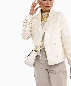 Dames Studio Anneloes Jassen*Jack James Quilted Leather Jacket Off White