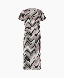 Dames Studio Anneloes Jurken*Jurk Juno Satin Wrap Dress Ecru