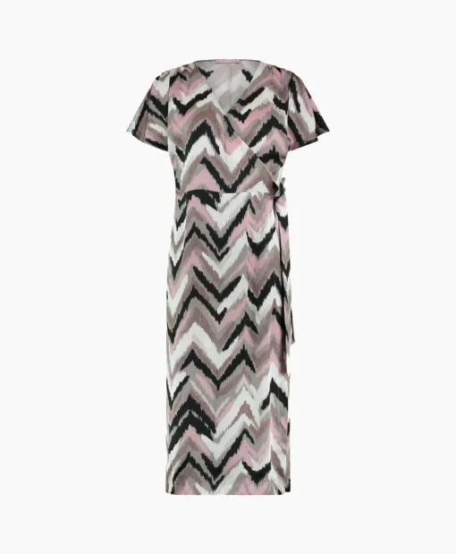 Dames Studio Anneloes Jurken*Jurk Juno Satin Wrap Dress Ecru