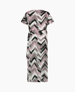 Dames Studio Anneloes Jurken*Jurk Juno Satin Wrap Dress Ecru