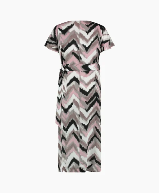 Dames Studio Anneloes Jurken*Jurk Juno Satin Wrap Dress Ecru