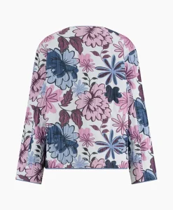 Dames Studio Anneloes T-Shirts & Tops*Top Esra Jaquard Flower Jacket Ecru