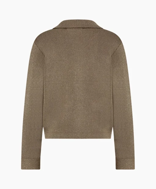 Dames Studio Anneloes Vesten*Vest Imke Lurex Cardigan Bruin Dessin