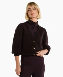 Dames Studio Anneloes Vesten*Vest Mandy Mohair Cardigan Bruin