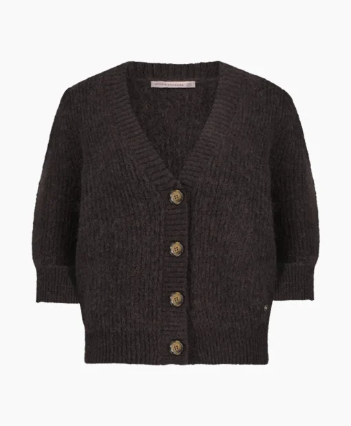Dames Studio Anneloes Vesten*Vest Mandy Mohair Cardigan Bruin