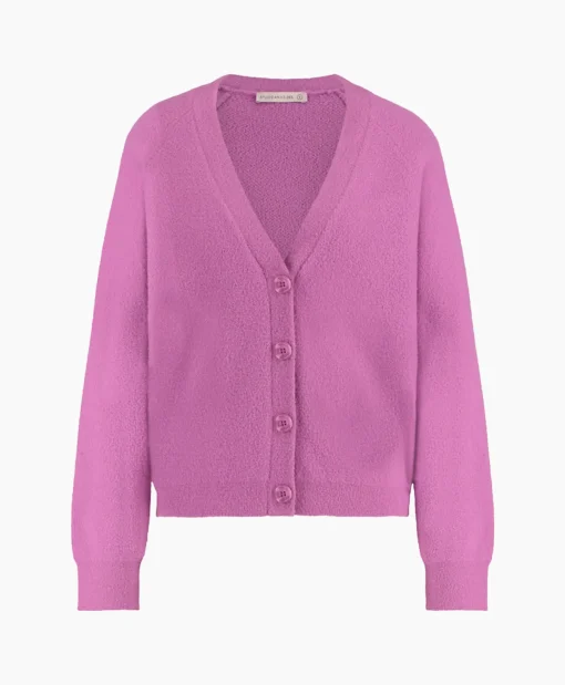 Dames Studio Anneloes Vesten*Vest Olivian Soft Cardigan Lila