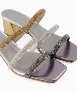 Dames Toral Sandalen*Sandaal Met Hak Tl-Mila Zilver